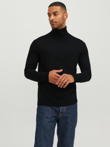 Jack & Jones Wollrollkragenpullover in Schwarz