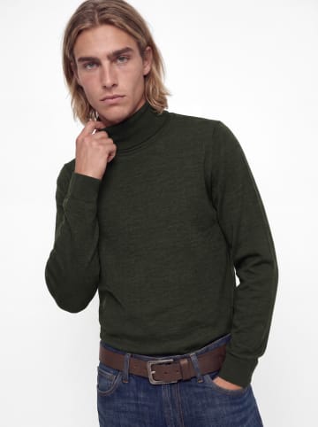 Jack & Jones Wollrollkragenpullover in Khaki