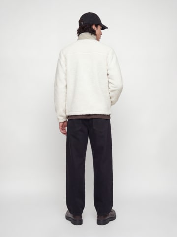 Fleecejacke in Creme