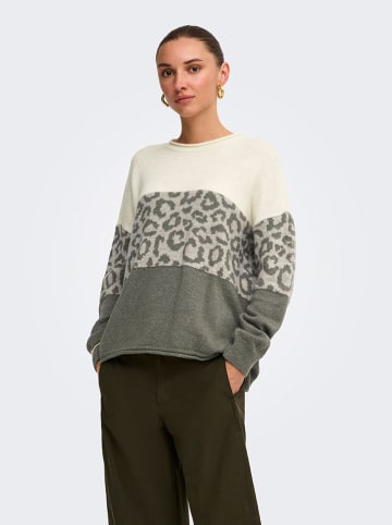 ONLY Pullover in Creme/ Oliv