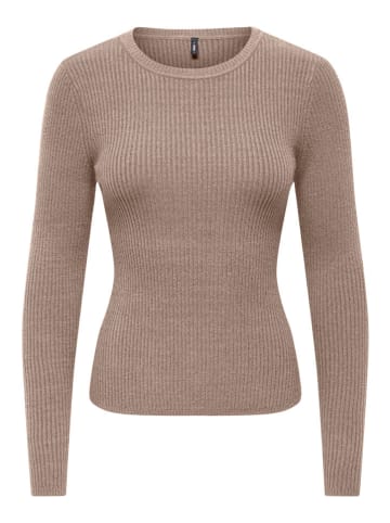 ONLY Sweter w kolorze jasnobrązowym