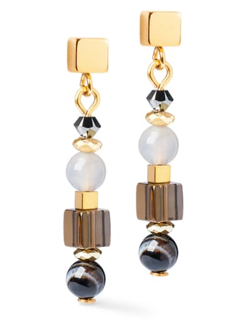 COEUR DE LION Gecoate oorstekers met edelstenen en Swarovski-kristallen