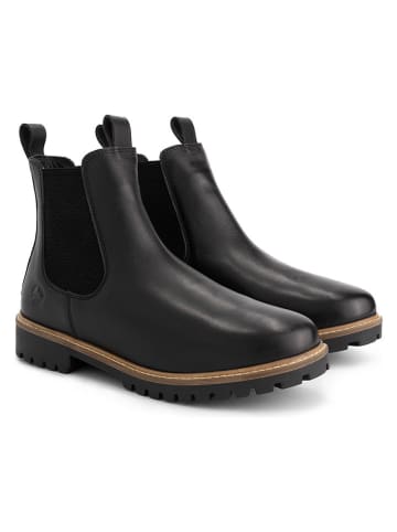 TRAVELIN' Leren chelseaboots "Hemsedal" zwart