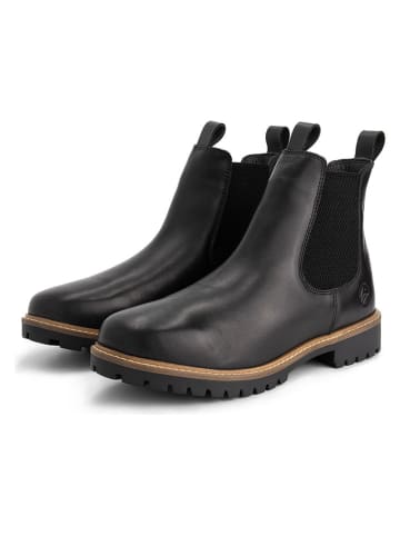 TRAVELIN' Leren chelseaboots "Hemsedal" zwart