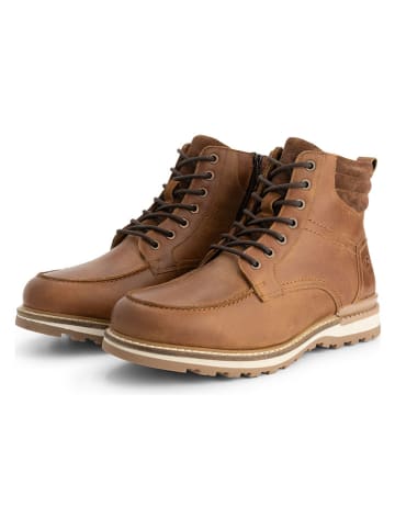 TRAVELIN' Leder-Boots "Lindved" in Hellbraun
