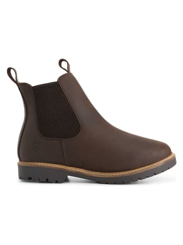 TRAVELIN' Leder-Chelsea-Boots "Thisted" in Braun