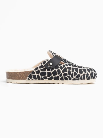 BAYTON Hausschuhe "Moke" in Schwarz/ Creme