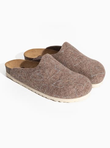 Hausschuhe "Malo" in Taupe