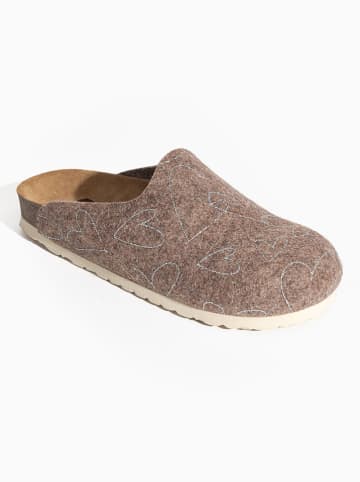 Hausschuhe "Malo" in Taupe