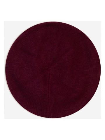 Perfect Cashmere Kaszmirowa czapka beanie "Faith" w kolorze bordowym
