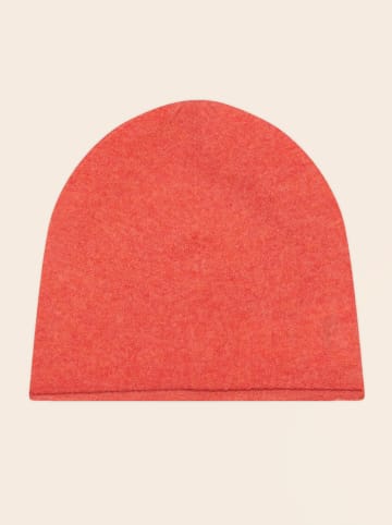 Perfect Cashmere Kaszmirowa czapka "June" w kolorze pomarańczowym
