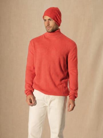 Perfect Cashmere Kaszmirowa czapka "June" w kolorze pomarańczowym