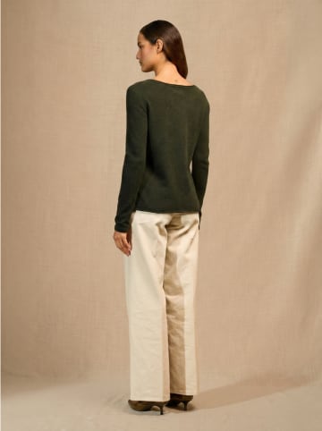 Perfect Cashmere Kaschmir-Pullover "Megan" in Khaki