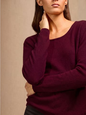 Perfect Cashmere Kaszmirowy sweter "Lindsay" w kolorze bordowym
