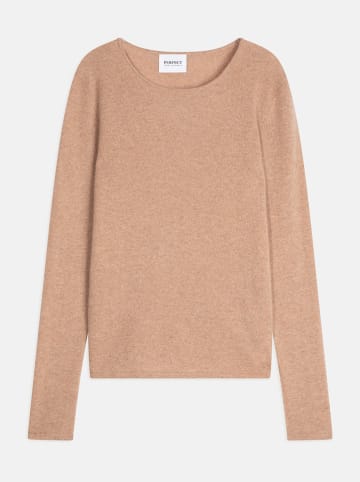 Perfect Cashmere Kaszmirowy sweter "Oprah" w kolorze karmelowym