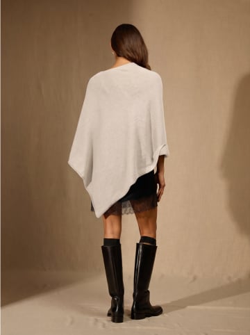 Perfect Cashmere Kaszmirowe ponczo "Tamara" w kolorze kremowym