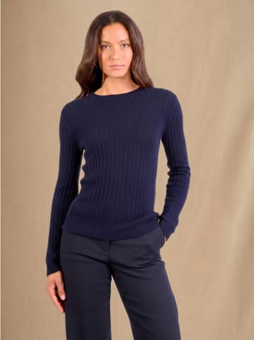 Perfect Cashmere Kaschmir-Pullover "Kylie" in Dunkelblau