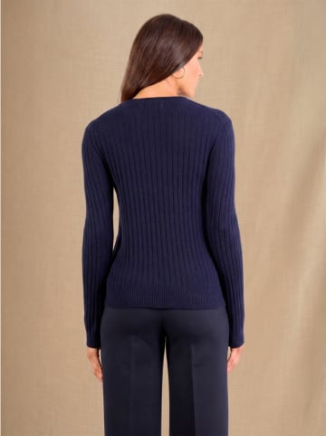 Perfect Cashmere Kaszmirowy sweter "Kylie" w kolorze granatowym