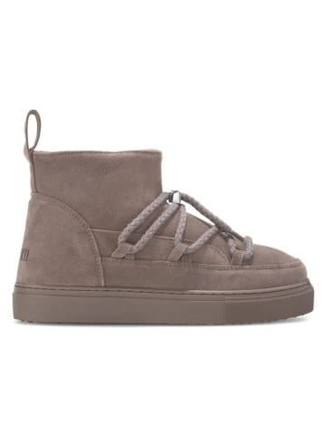 Leder-Winterboots in Taupe