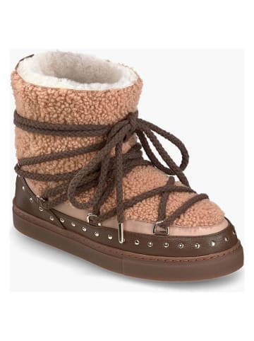 Leder-Winterboots in Bronze