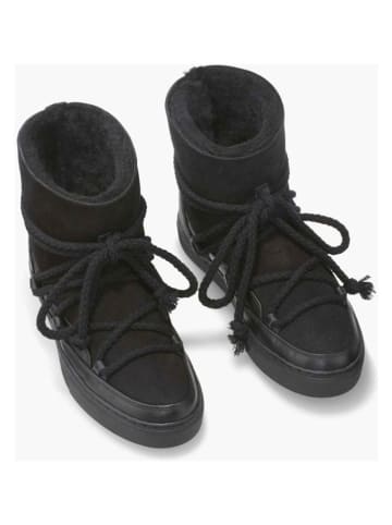 Leder-Winterboots in Schwarz