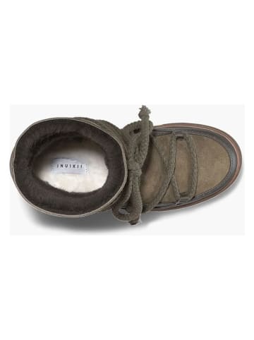 INUIKII Leder-Winterboots in Khaki