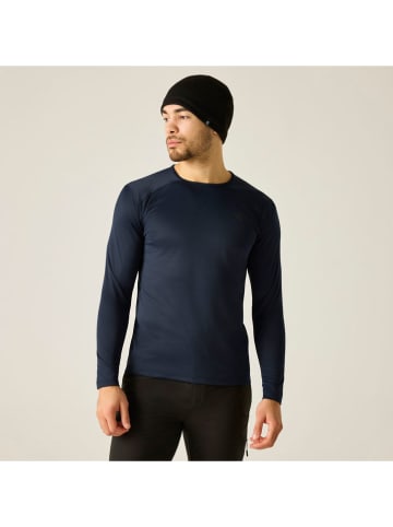 Funktionslongsleeve "Ventura Grid" in Dunkelblau