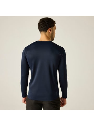Funktionslongsleeve "Ventura Grid" in Dunkelblau