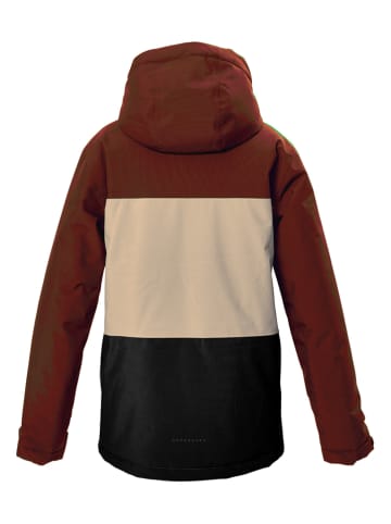 Killtec Winterjas "Kow" bordeaux/beige/zwart