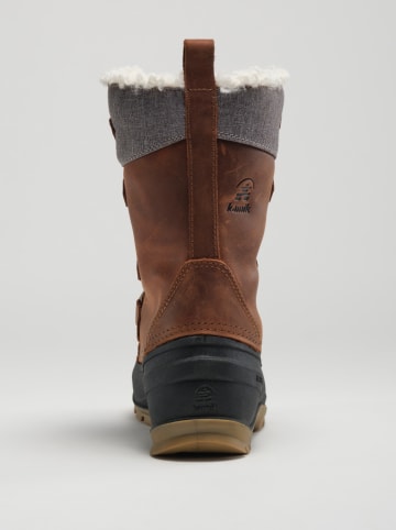 Kamik Leder-Winterstiefel "Snowgem" in Hellbraun