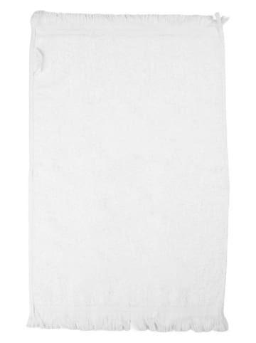 Clayre & Eef 2er-Set: Gästehandtücher in Weiß/ Braun - (L)66 x (B)40 cm