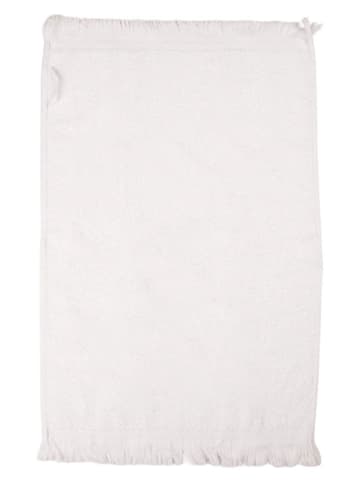 Clayre & Eef 2er-Set: Gästehandtücher in Weiß/ Grün - (L)66 x (B)40 cm