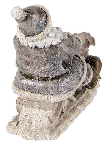 Clayre & Eef Dekoracja "Santa Claus on a sleigh" w kolorze beżowym - 24 x 16 x 8 cm