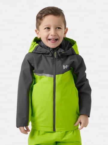 Helly Hansen Kurtka przeciwdeszczowa "Shelter" w kolorze zielono-antracytowym