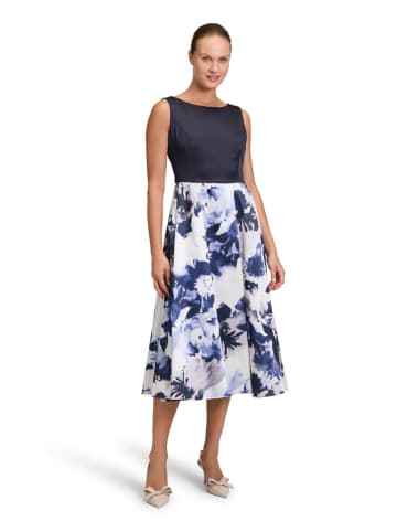 Vera Mont Jurk donkerblauw/crème