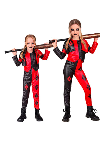 Widmann 3-delige kostuum "EVIL HARLEQUIN" rood/zwart