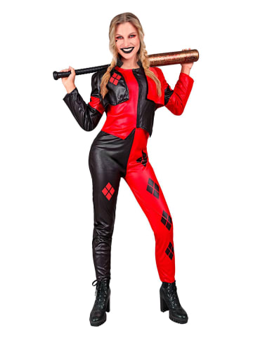 Widmann 3-częściowy kostium "EVIL HARLEQUIN" w kolorze czerwono-czarnym