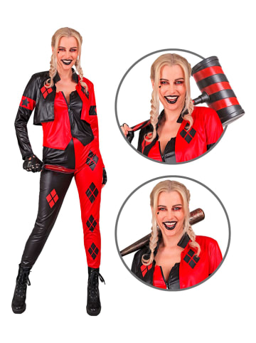 Widmann 3-delige kostuum "EVIL HARLEQUIN" rood/zwart