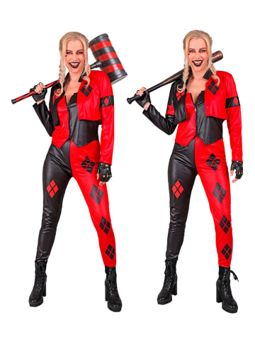 Widmann 3-częściowy kostium "EVIL HARLEQUIN" w kolorze czerwono-czarnym