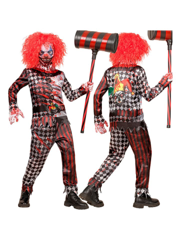 4-częściowy kostium "EVIL CLOWN FAST COSTUME" ze wzorem