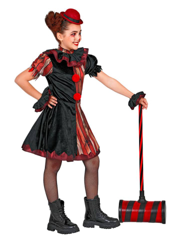 Widmann 4-częściowy kostium "WICKED CLOWN" w kolorze czerwono-czarnym