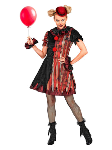 Widmann 4tlg. Kostüm "WICKED CLOWN" in Rot/ Schwarz