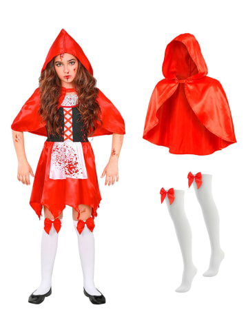 2-częściowy kostium "ZOMBIE RED CAPELET" w kolorze czerwonym
