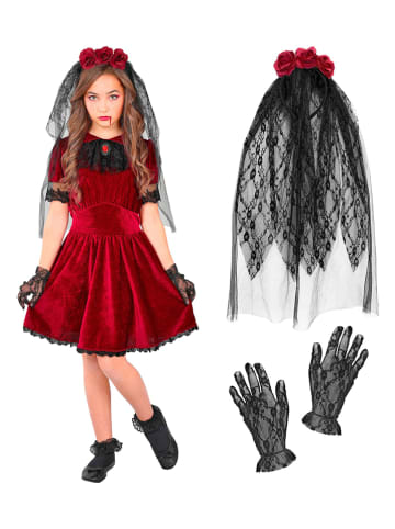Widmann 3-częściowy kostium "GOTHIC VAMPIRE BRIDE" w kolorze czerwonym