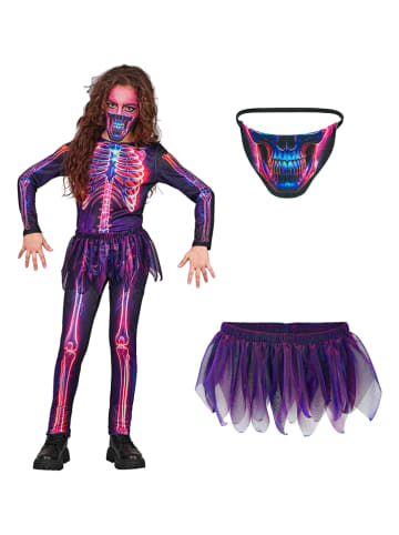 Widmann 3-częściowy kostium "NEON SKELETON" ze wzorem