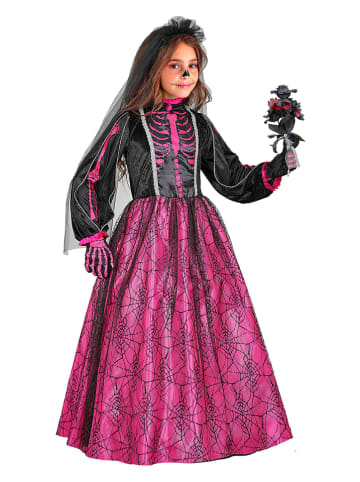 Widmann 2-delige kostuum "SKELETON BRIDE" zwart/roze
