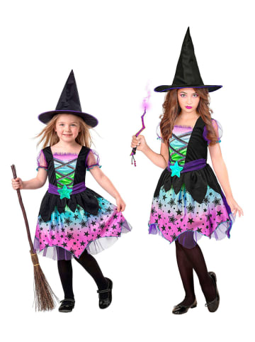Widmann 2-częściowy kostium "WITCH" w kolorze czarnym ze wzorem