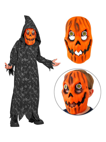 Widmann 2-delige kostuum "PUMPKIN REAPER" zwart