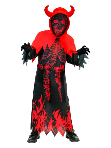 Widmann 2-delige kostuum "BURNING DEVIL REAPER" zwart/rood