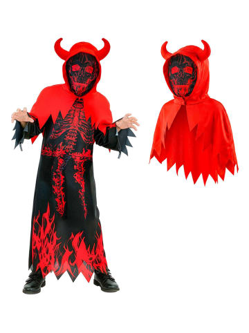 Widmann 2-częściowy kostium "BURNING DEVIL REAPER" w kolorze czarno-czerwonym